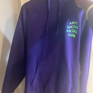 Anti social club hoodie purple